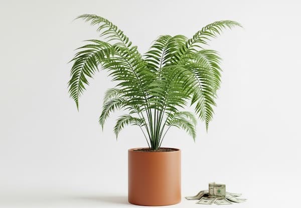 Fern with money